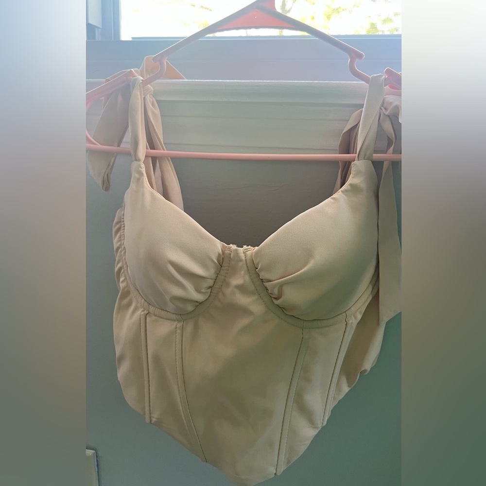 Cream colored going out top padded